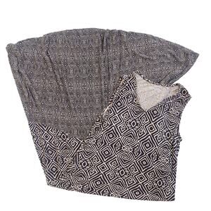 Soft Surroundings Medium Brown Aztec Sleeveless Maxi Dress